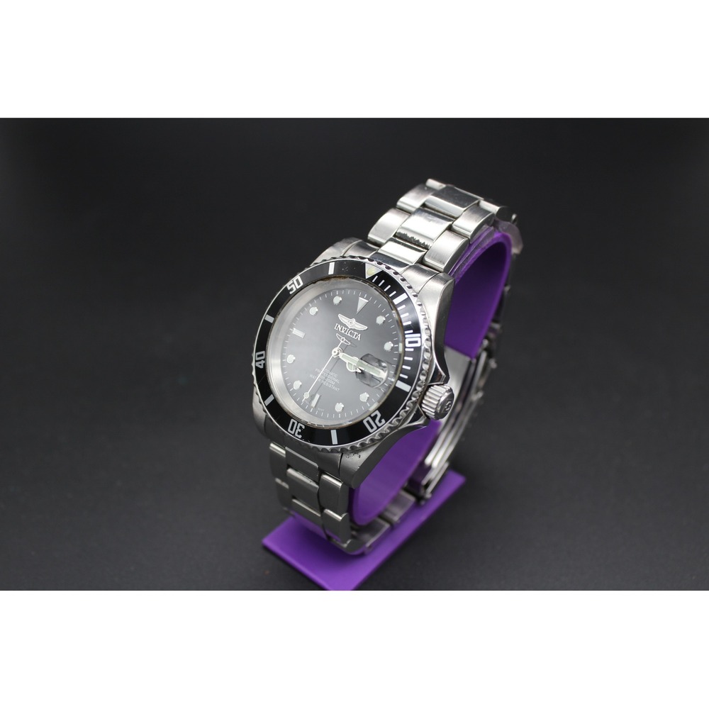 Invicta Pro Diver Automatic Black Dial Stainless Steel Men's Watch Box & Papers